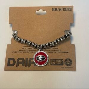 Silver and Red Collegiate Pendant Necklace